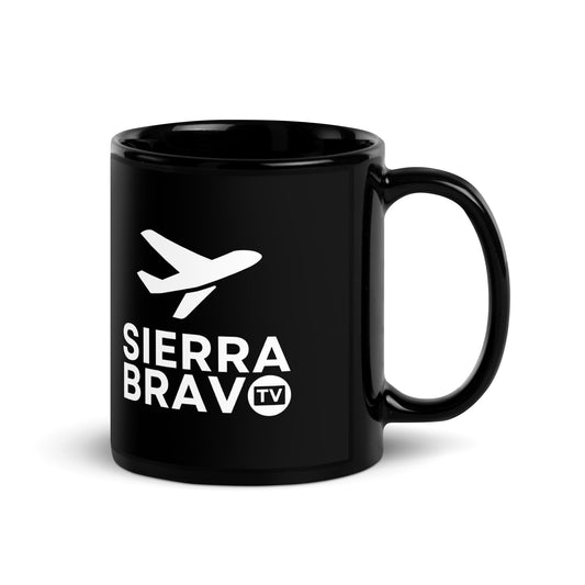 Sierra Bravo TV Black Glossy Mug